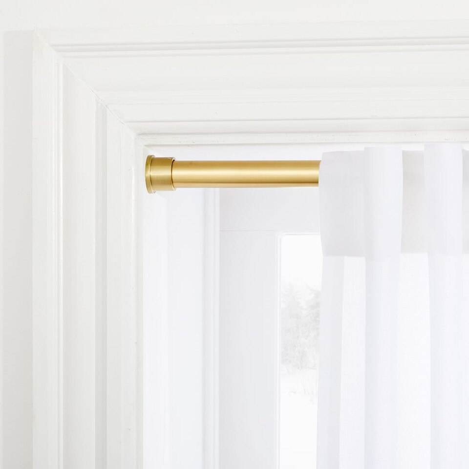 Inside Mount Curtain Rod Antique Brass West Elm UK